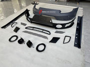 CONVERSION BODY KIT for PORSCHE 911 991.1 991.2 2012 - 2018 UPGRADE to GT2RS  Set includes:  Front Bumper Side Skirts Fender Flares Rear Bumper Front Lip Carbon Hood Carbon Trunk Exhaust Tips
