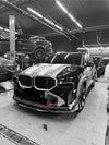 CARBON BODY KIT for BMW XM G09 2023+  Set includes:  Front Lip with LED Lights Front Bumper Air Vents Front Bumper Add-ons Headlight Covers Fender Flares Door Covers Rear Bumper Add-ons Rear Diffuser Roof Spoiler Rear Spoiler
