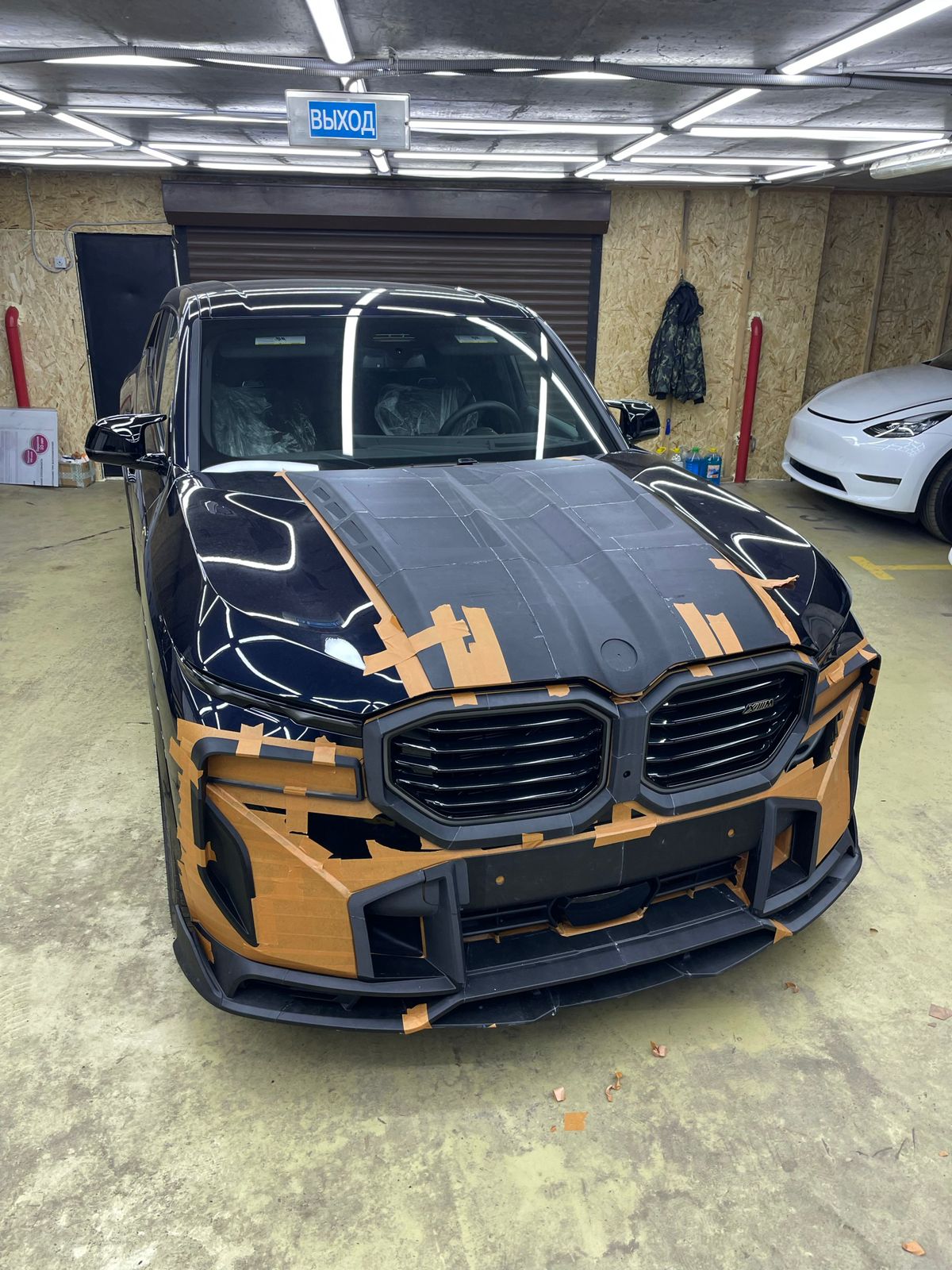 CARBON BODY KIT for BMW XM G09 2023+  Set includes:  Front Lip with LED Lights Front Bumper Air Vents Front Bumper Add-ons Headlight Covers Hood Cover Fender Flares Door Covers Tail Lights Covers Rear Bumper Add-ons Rear Diffuser Roof Spoiler Rear Window Spoiler