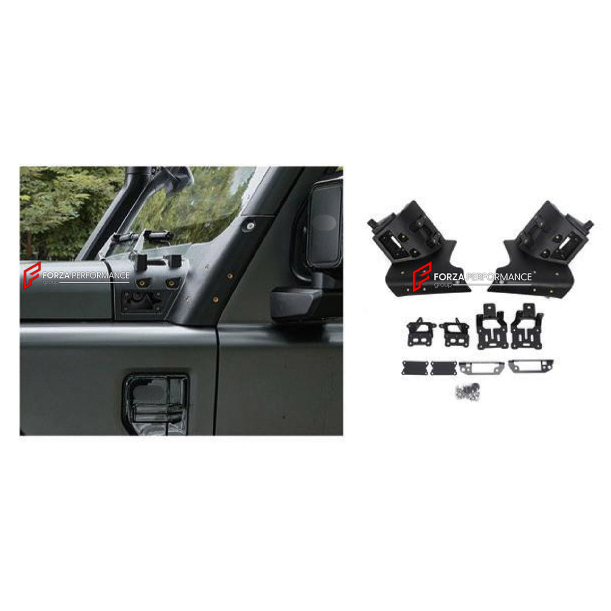 A-PILLAR LIGHT MOUNTING BRACKETS for BAW 212 T01 2024+

Set includes:
A-Pillar Light Mounting Brackets

Material: Plastic

NOTE: Professional installation is required.
