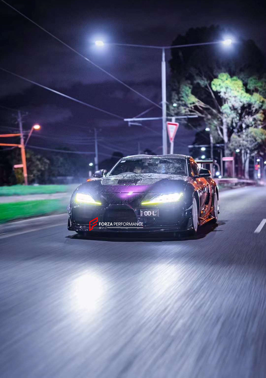 BKSS II CARBON BODY KIT FOR TOYOTA SUPRA A90 A91 2019+  Set includes:  Front Lip Front Canards Front Bumper Hood Side Skirts