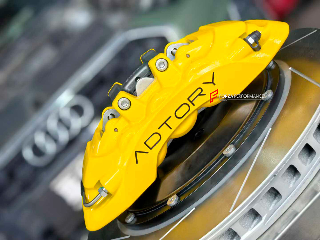 ADTORY X FORZA PERFORMANCE RACE BIG BRAKE KIT BBK for AUDI A5 F5 FACELIFT 2020 - 2025

ADTORY Brake Kits are engineered as bolt on upgrades that work with the factory master cylinder and ABS, delivering stronger, more repeatable stops with the pedal feel you want. Whether you cruise the city, carve canyons, or chase lap times.

Highlights

Track-ready, heat-resistant components.
Jewel-like caliper finish is incredibly durable and easy to clean
Pistons are calibrated to integrate smoothly with the Factory OE