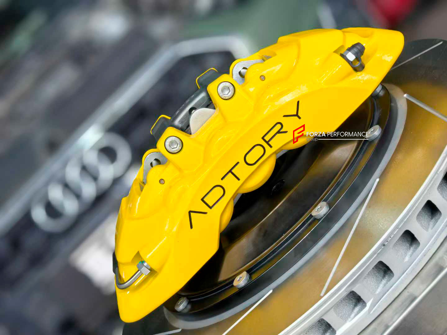 ADTORY X FORZA PERFORMANCE RACE BIG BRAKE KIT BBK for AUDI A5 F5 FACELIFT 2020 - 2025

ADTORY Brake Kits are engineered as bolt on upgrades that work with the factory master cylinder and ABS, delivering stronger, more repeatable stops with the pedal feel you want. Whether you cruise the city, carve canyons, or chase lap times.

Highlights

Track-ready, heat-resistant components.
Jewel-like caliper finish is incredibly durable and easy to clean
Pistons are calibrated to integrate smoothly with the Factory OE