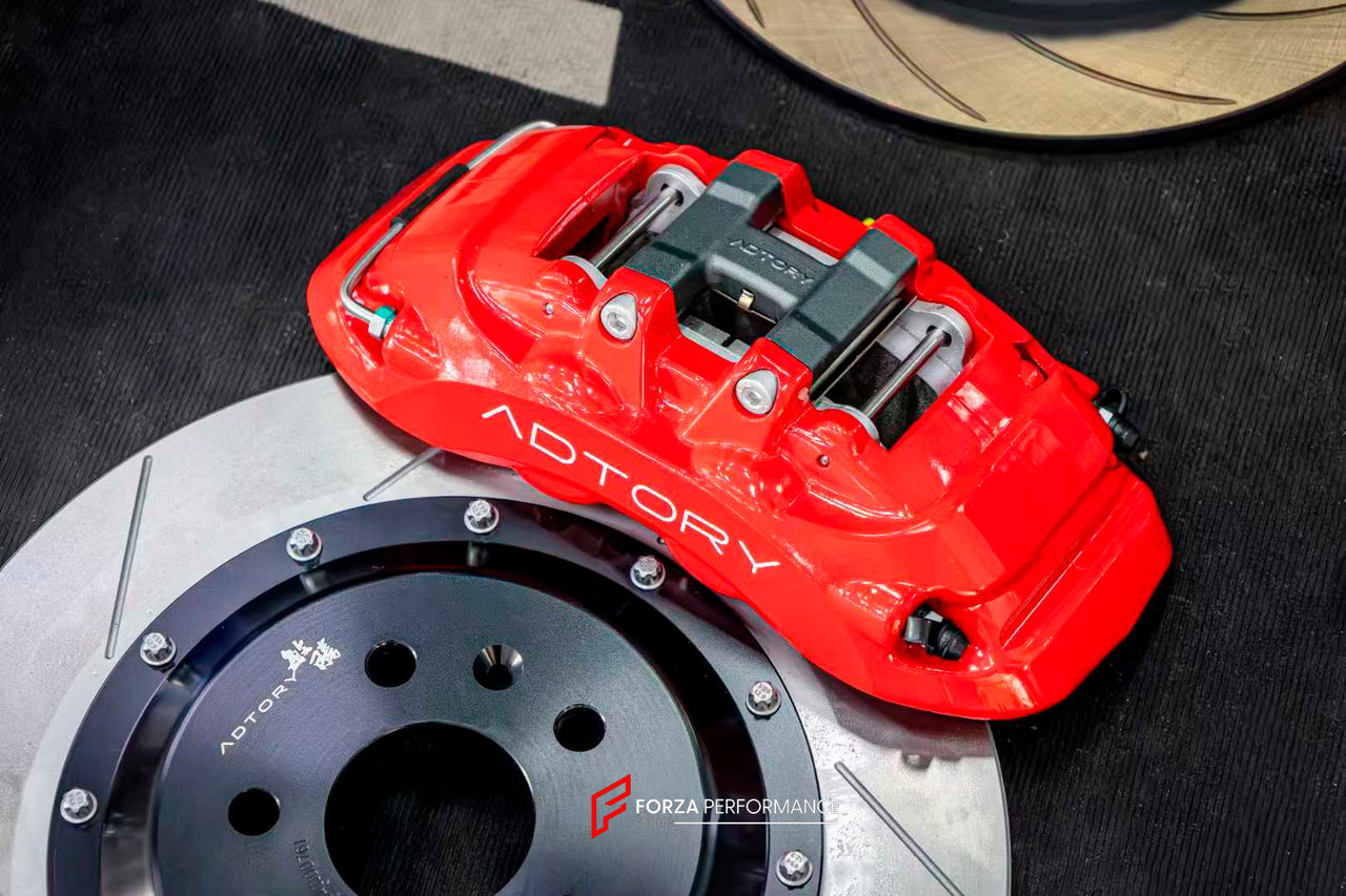 ADTORY X FORZA PERFORMANCE RACE BIG BRAKE KIT BBK for LYNK & CO 01 CX11 FACELIFT 2022+
ADTORY Brake Kits are engineered as bolt on upgrades that work with the factory master cylinder and ABS, delivering stronger, more repeatable stops with the pedal feel you want. Whether you cruise the city, carve canyons, or chase lap times.

Highlights

Track-ready, heat-resistant components.
Jewel-like caliper finish is incredibly durable and easy to clean
Pistons are calibrated to integrate smoothly with the Factory OE