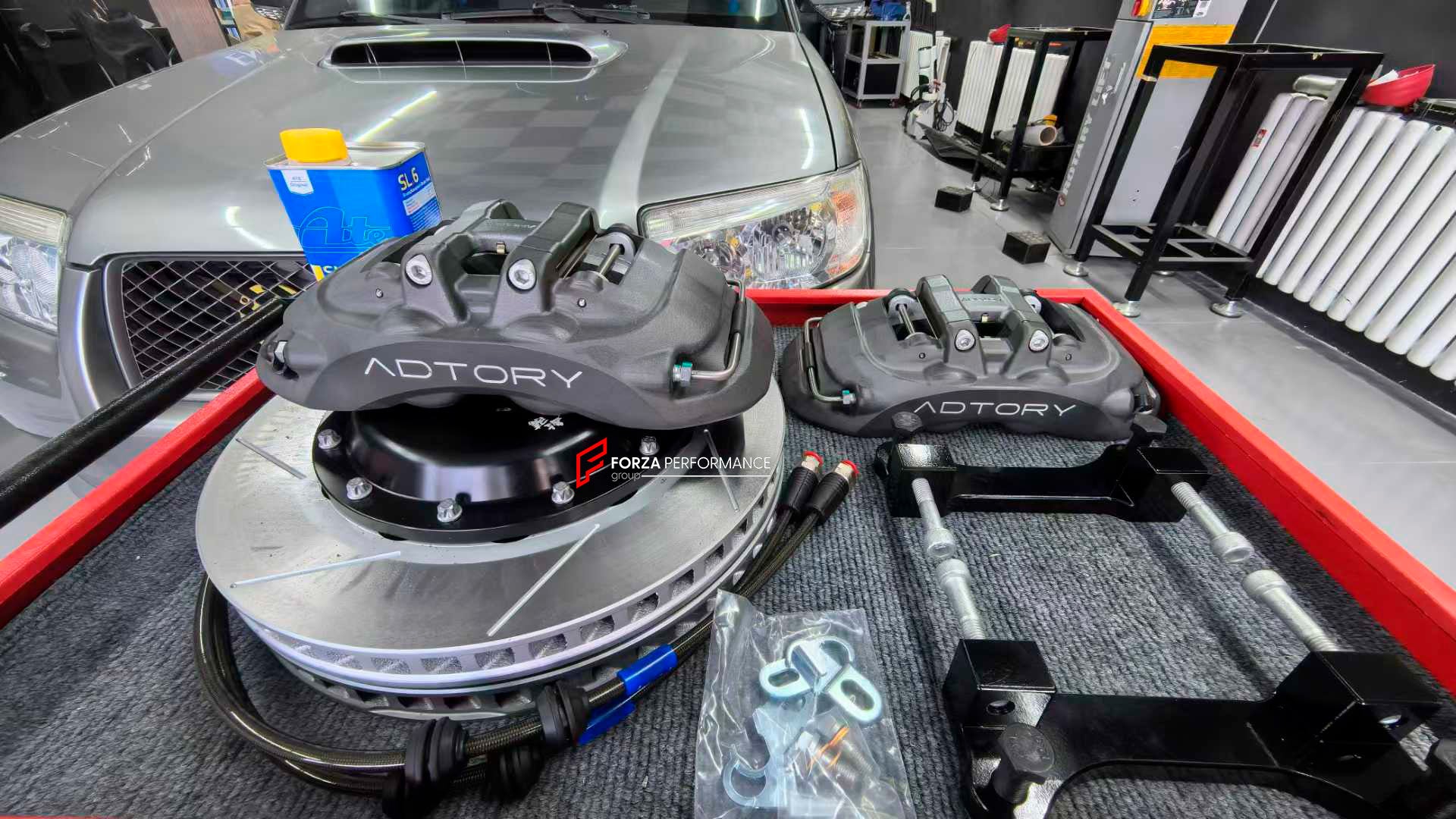 ADTORY X FORZA PERFORMANCE RACE BIG BRAKE KIT BBK for SUBARU FORESTER STI SG9 2006 - 2008

ADTORY Brake Kits are engineered as bolt on upgrades that work with the factory master cylinder and ABS, delivering stronger, more repeatable stops with the pedal feel you want. Whether you cruise the city, carve canyons, or chase lap times.

Highlights

Track-ready, heat-resistant components.
Jewel-like caliper finish is incredibly durable and easy to clean
Pistons are calibrated to integrate smoothly with the Factor