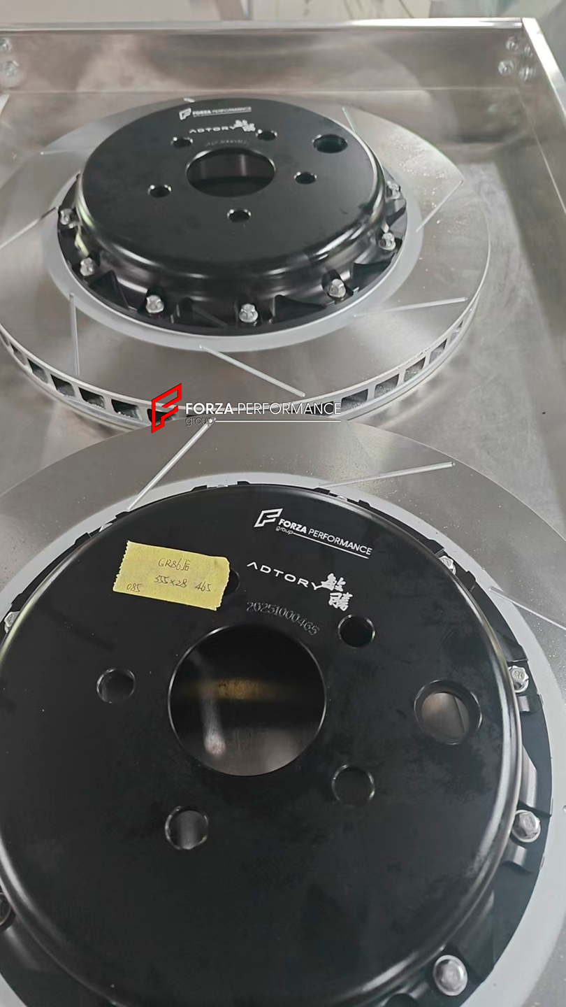 ADTORY X FORZA PERFORMANCE RACE BIG BRAKE KIT BBK for TOYOTA GR86 ZN8 ZD8 2021+

ADTORY Brake Kits are engineered as bolt on upgrades that work with the factory master cylinder and ABS, delivering stronger, more repeatable stops with the pedal feel you want. Whether you cruise the city, carve canyons, or chase lap times.

Highlights

Track-ready, heat-resistant components.
Jewel-like caliper finish is incredibly durable and easy to clean
Pistons are calibrated to integrate smoothly with the Factory OEM mast