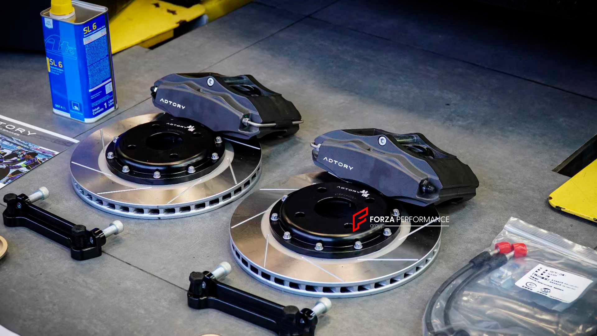 ADTORY X FORZA PERFORMANCE RACE BIG BRAKE KIT BBK for TOYOTA YARIS XP90 2005 - 2009

ADTORY Brake Kits are engineered as bolt on upgrades that work with the factory master cylinder and ABS, delivering stronger, more repeatable stops with the pedal feel you want. Whether you cruise the city, carve canyons, or chase lap times.

Highlights

Track-ready, heat-resistant components.
Jewel-like caliper finish is incredibly durable and easy to clean
Pistons are calibrated to integrate smoothly with the Factory OEM 