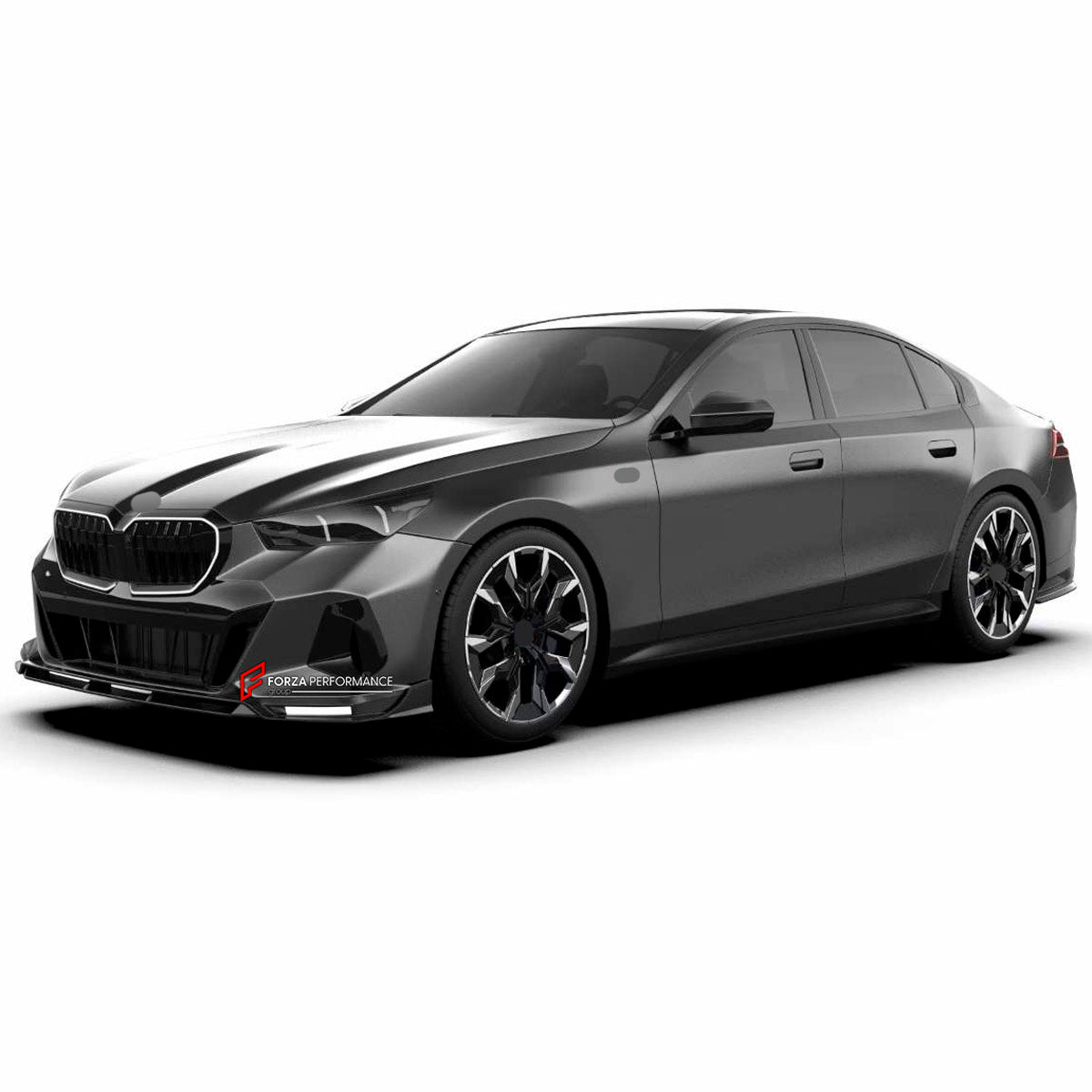 AERO KIT for BMW 5 SERIES G60 2023+ FORZA PERFORMANCE custom fit      KT Design
Set includes:

Front Lip
Front Bumper Vents
Front Grille
LED Lights
Side Skirts
Rear Diffuser
Material: Plastic

NOTE: Professional installation is required.