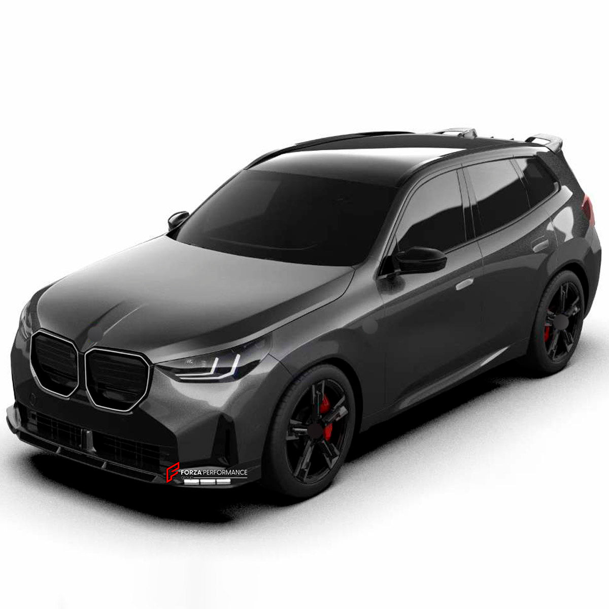 AERO KIT for BMW X3 G45 2024+ FORZA PERFORMANCE custom fit            KT Design
Set includes:

Front Lip
Front Bumper Vents
Front Grille
LED Lights
Side Skirts
Roof Spoiler
Rear Diffuser
Rear Bumper Vents
Material: Plastic

NOTE: Professional installation is required.