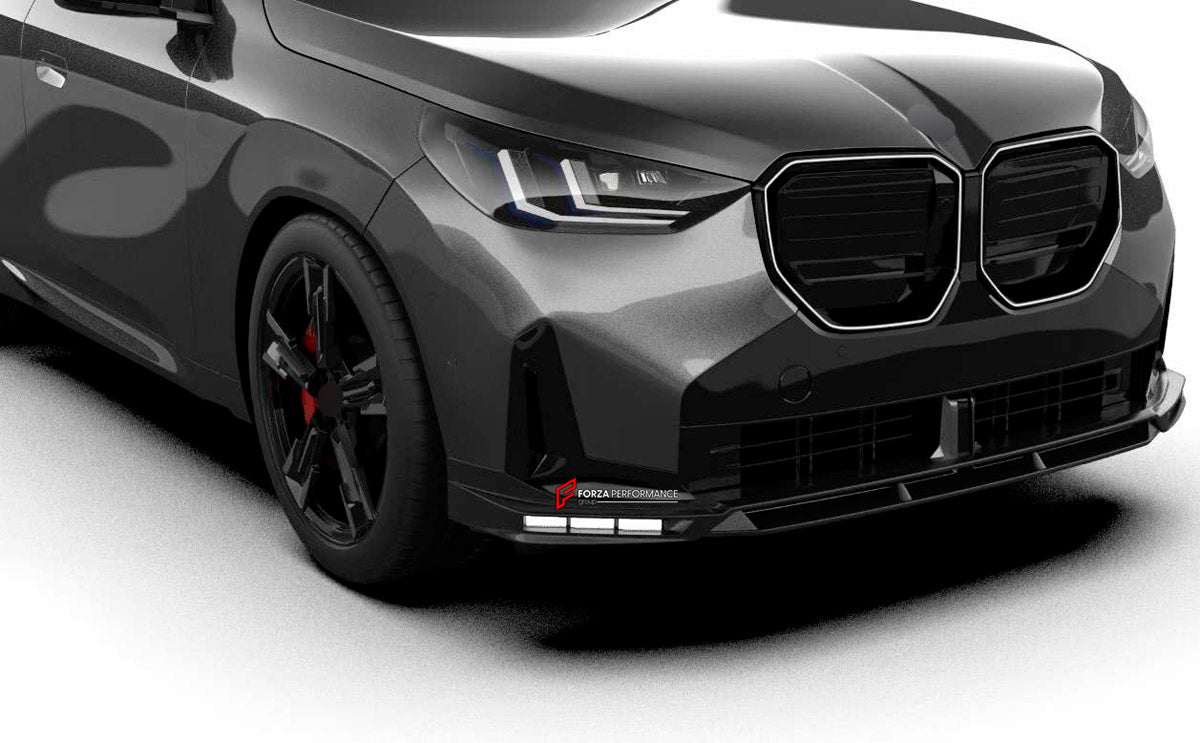 AERO KIT for BMW X3 G45 2024+ FORZA PERFORMANCE custom fit            KT Design
Set includes:

Front Lip
Front Bumper Vents
Front Grille
LED Lights
Side Skirts
Roof Spoiler
Rear Diffuser
Rear Bumper Vents
Material: Plastic

NOTE: Professional installation is required.