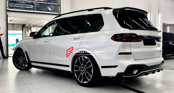 BODY AERO KIT for BMW X7 G07 LCI  Set includes:  Front Lip Side Skirts Rear Diffuser Rear Spoiler Roof Spoiler