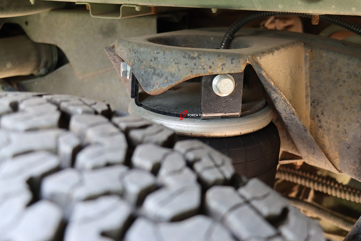 AIR SUSPENSION for LAND ROVER DEFENDER L316 1990 - 2016

Air suspension for cars offers a sophisticated and adaptable suspension system that utilizes compressed air to provide a smooth and comfortable ride. This innovative technology allows drivers to adjust the ride height, enhancing handling from your smartphone, and comfort making it ideal for various driving conditions and preferences.



Set includes:

Compressor
Accumulator
Height control valve
Air springs
Remote Controller



Note: This kit utilizes 