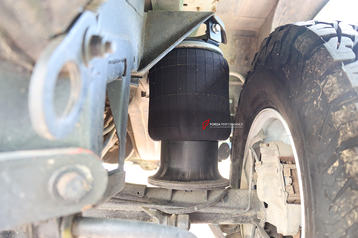 AIR SUSPENSION for LAND ROVER DEFENDER L316 1990 - 2016

Air suspension for cars offers a sophisticated and adaptable suspension system that utilizes compressed air to provide a smooth and comfortable ride. This innovative technology allows drivers to adjust the ride height, enhancing handling from your smartphone, and comfort making it ideal for various driving conditions and preferences.



Set includes:

Compressor
Accumulator
Height control valve
Air springs
Remote Controller



Note: This kit utilizes 