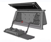 ALUMINIUM CANOPY SIDE KITCHEN for DODGE RAM FORD F-150 GMC SIERRA TOYOTA TUNDRA CHEVROLET SILVERADO Forza Performance Custom fit
Set includes:

Canopy Side Kitchen
Material: Aluminium

NOTE: Professional installation is required.
