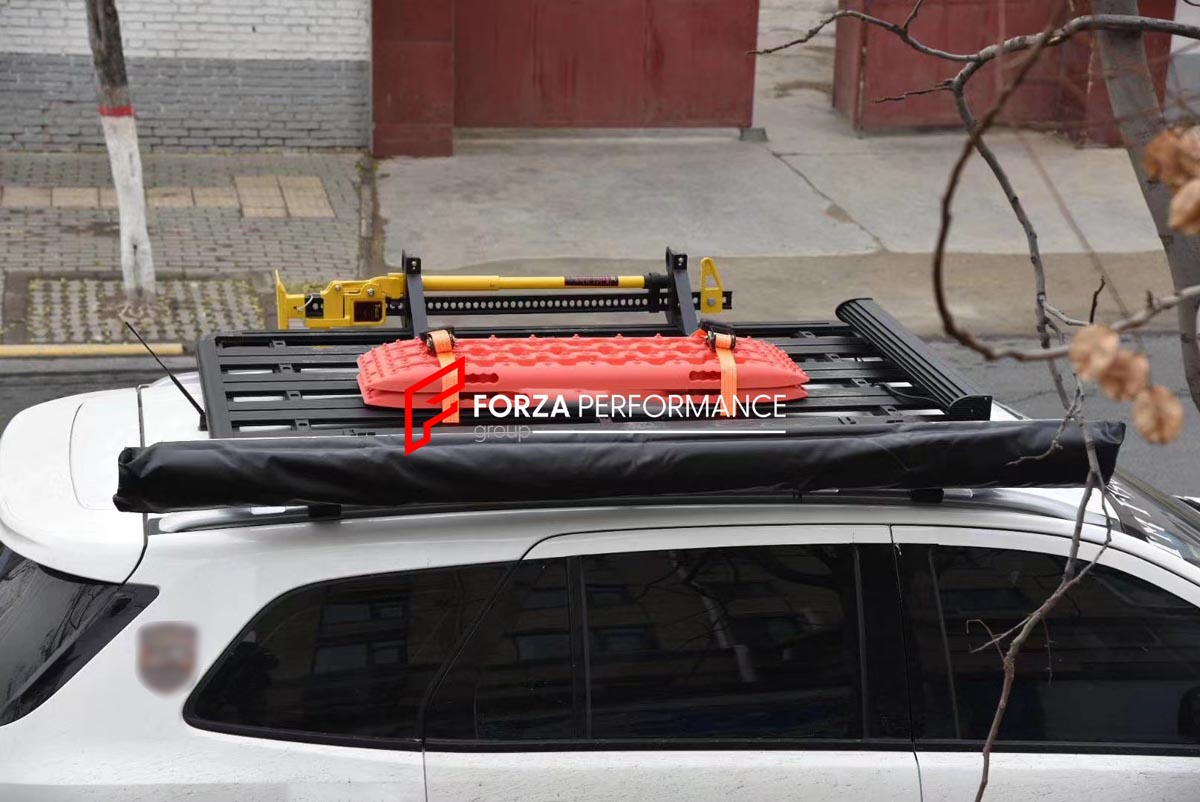 ALUMINIUM ROOF RACK for FORD EVEREST 2016 - 2021 Forza Performance Custom fit
Set includes:

Roof Rack
Material: Aluminium

NOTE: Professional installation is required.