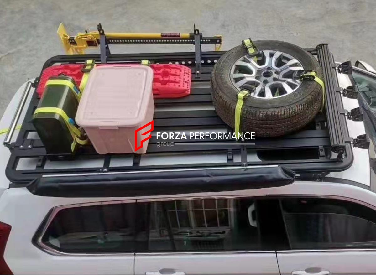 ALUMINIUM ROOF RACK for FORD RANGER Forza Performance Custom fit
Set includes:

Roof Rack
Material: Aluminium

NOTE: Professional installation is required.