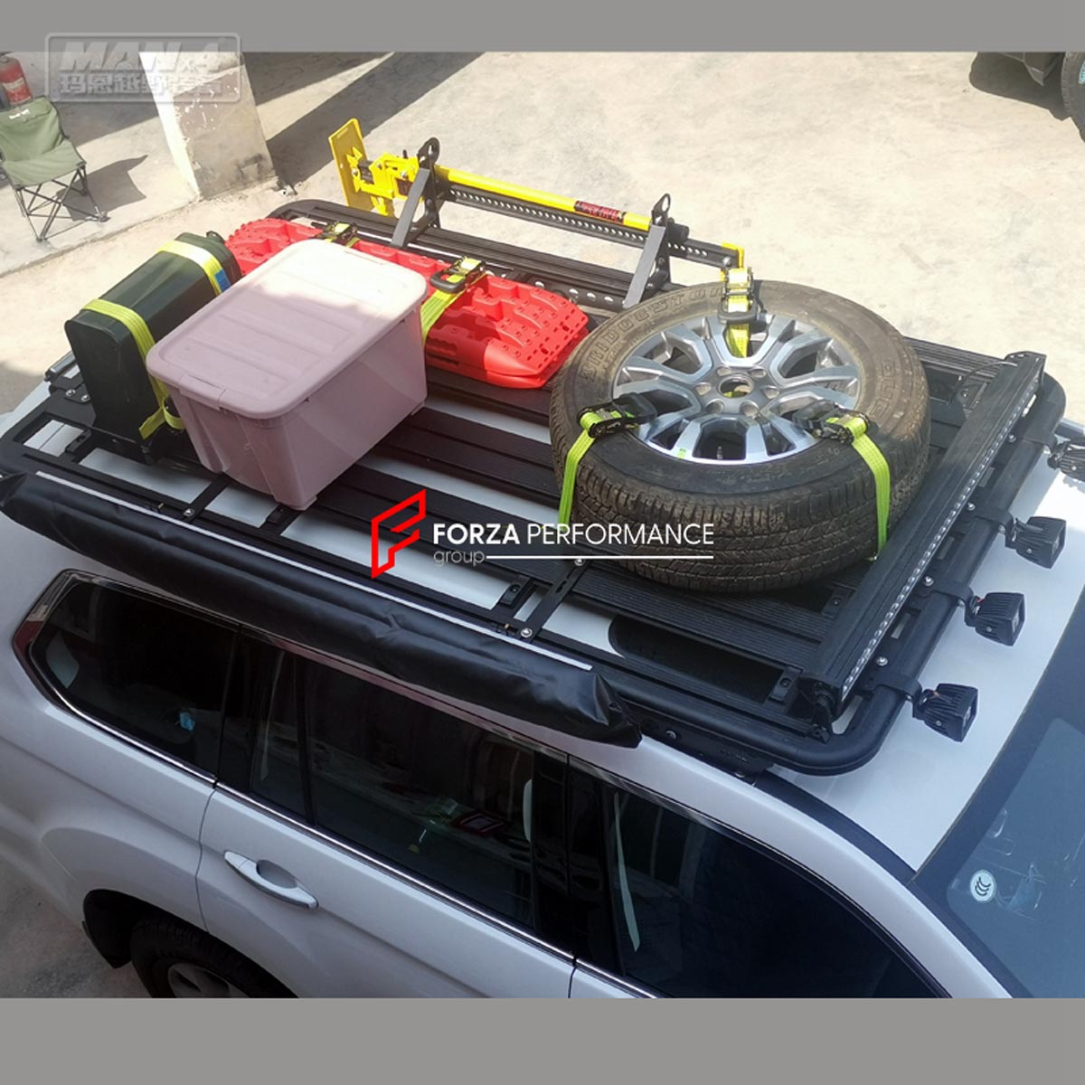 ALUMINIUM ROOF RACK for FORD RANGER Forza Performance Custom fit
Set includes:

Roof Rack
Material: Aluminium

NOTE: Professional installation is required.