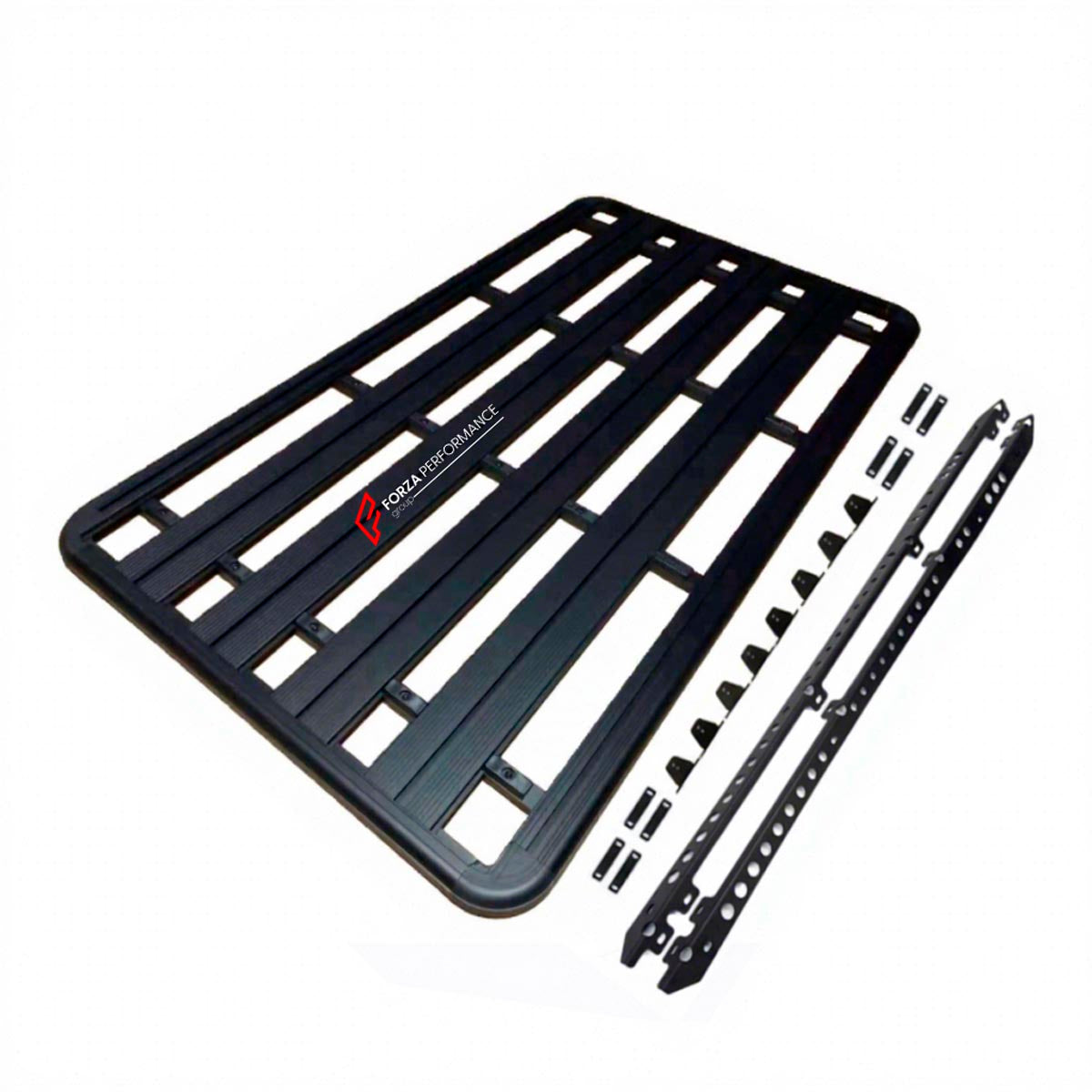 ALUMINIUM ROOF RACK for GREAT WALL TANK 500 Forza Performance Custom fit
Set includes:

Roof Rack
Material: Aluminium

NOTE: Professional installation is required.