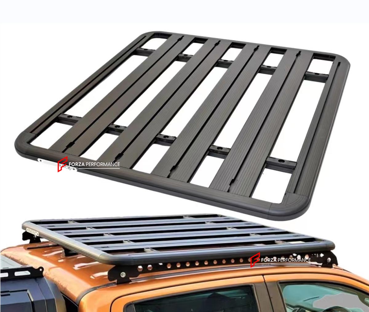 ALUMINIUM ROOF RACK for ISUZU D-MAX Forza Performance Custom fit
Set includes:

Roof Rack
Material: Aluminium

NOTE: Professional installation is required.