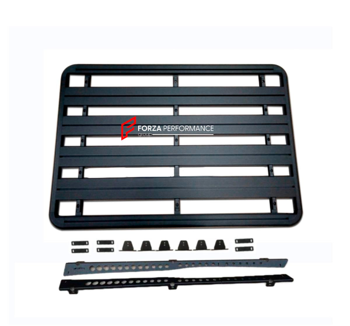 ALUMINIUM ROOF RACK for JEEP GRAND CHEROKEE 2010 - 2020 Forza Performance Custom fit
Set includes:

Roof Rack
Material: Aluminium

NOTE: Professional installation is required.