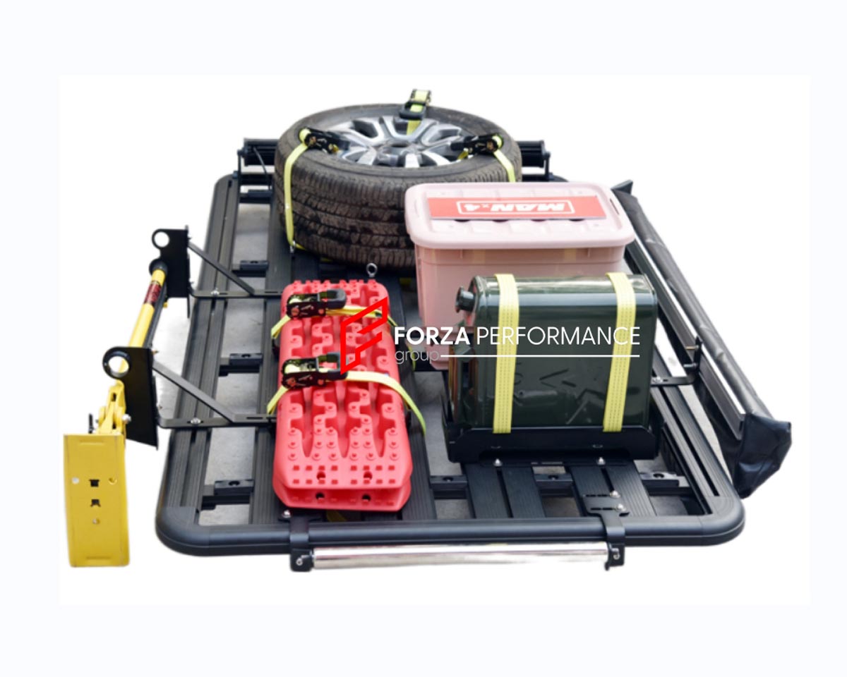 ALUMINIUM ROOF RACK for JEEP RENEGADE 2014+ Forza Performance Custom fit
Set includes:

Roof Rack
Material: Aluminium

NOTE: Professional installation is required.