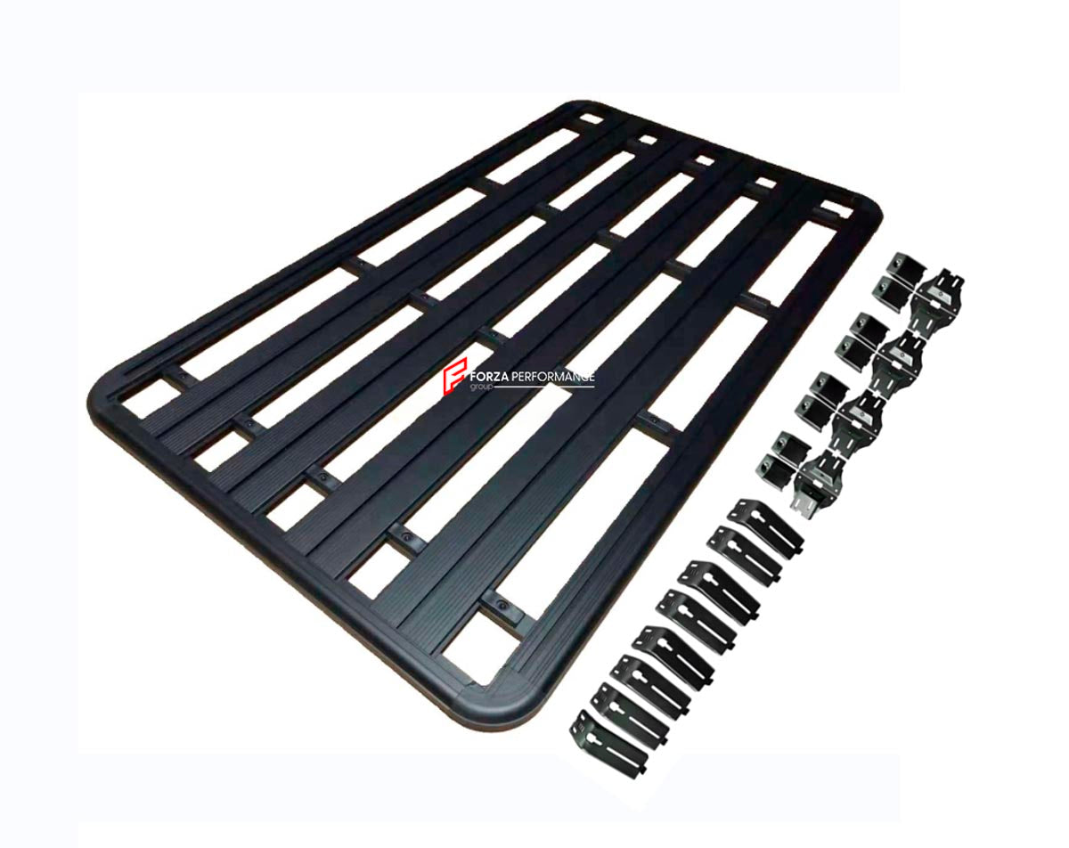 ALUMINIUM ROOF RACK for JEEP WRANGLER 2018+ Forza Performance Custom fit
Set includes:

Roof Rack
Material: Aluminium

NOTE: Professional installation is required.
