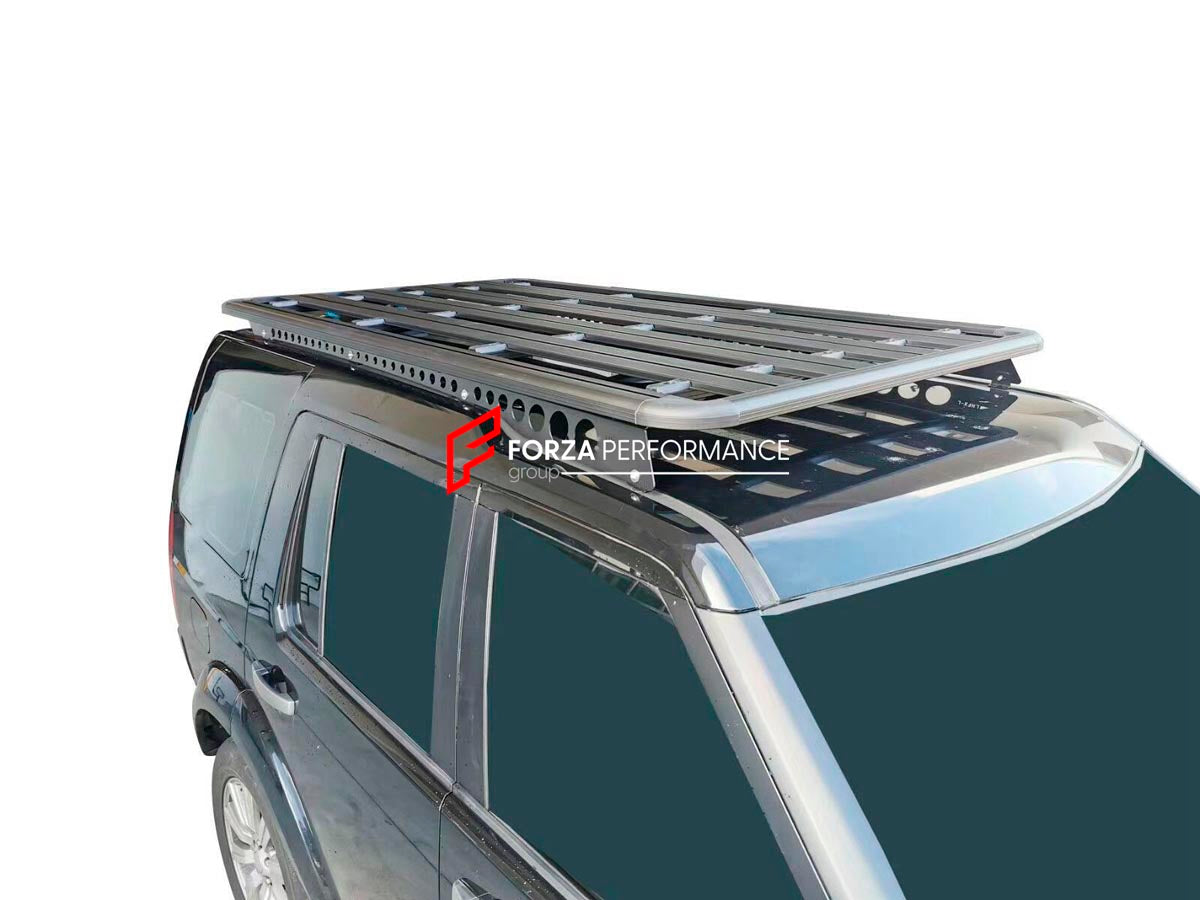ALUMINIUM ROOF RACK for LAND ROVER DISCOVERY Forza Performance Custom fit
Set includes:

Roof Rack
Material: Aluminium

NOTE: Professional installation is required.
