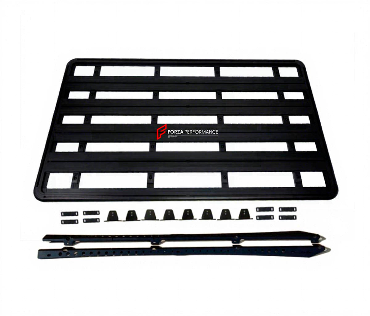 ALUMINIUM ROOF RACK for LAND ROVER RANGE ROVER 2002 - 2012 Forza Performance Custom fit
Set includes:

Roof Rack
Material: Aluminium

NOTE: Professional installation is required.