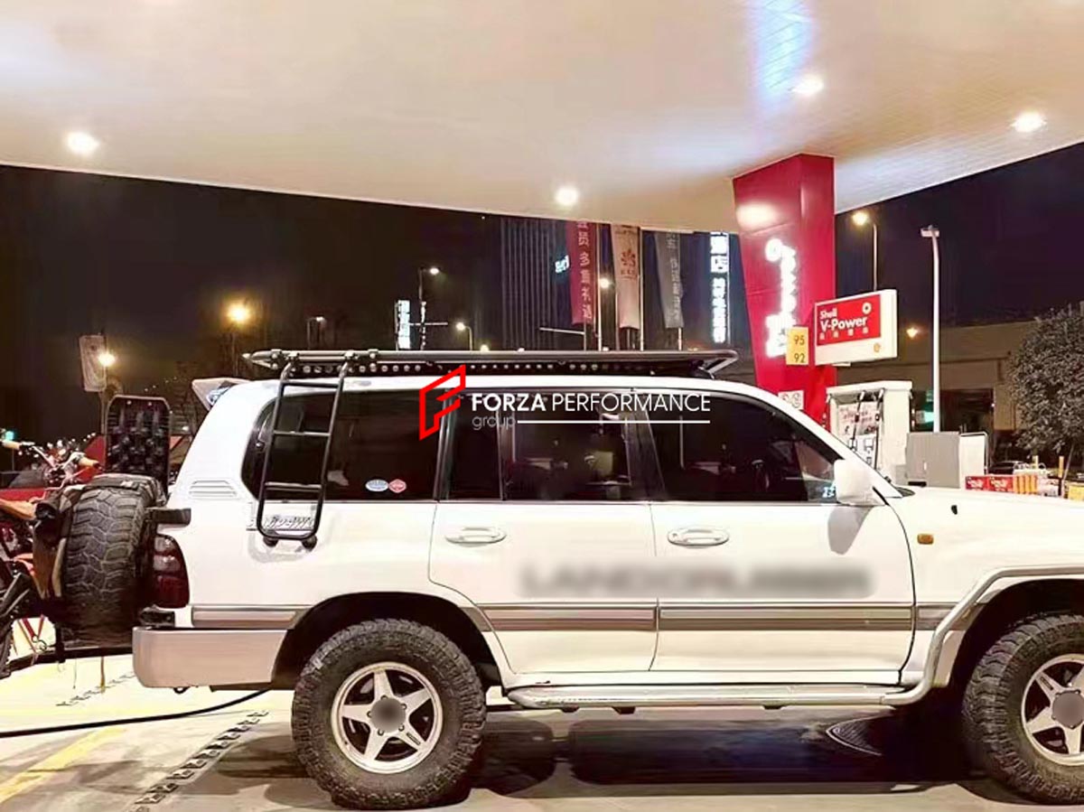 ALUMINIUM ROOF RACK for LEXUS LX470 TOYOTA LAND CRUISER LC100 Forza Performance Custom fit
Set includes:

Roof Rack
Material: Aluminium

NOTE: Professional installation is required.
