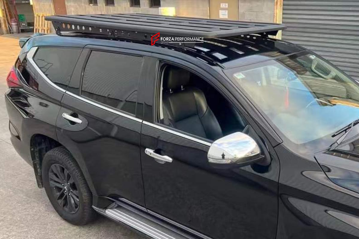 ALUMINIUM ROOF RACK for MITSUBISHI PAJERO PAJERO SPORT Forza Performance Custom fit
Set includes:

Roof Rack
Material: Aluminium

NOTE: Professional installation is required.