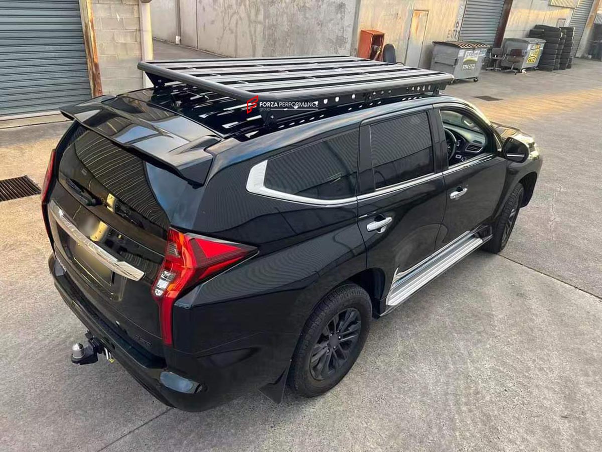 ALUMINIUM ROOF RACK for MITSUBISHI PAJERO PAJERO SPORT Forza Performance Custom fit
Set includes:

Roof Rack
Material: Aluminium

NOTE: Professional installation is required.