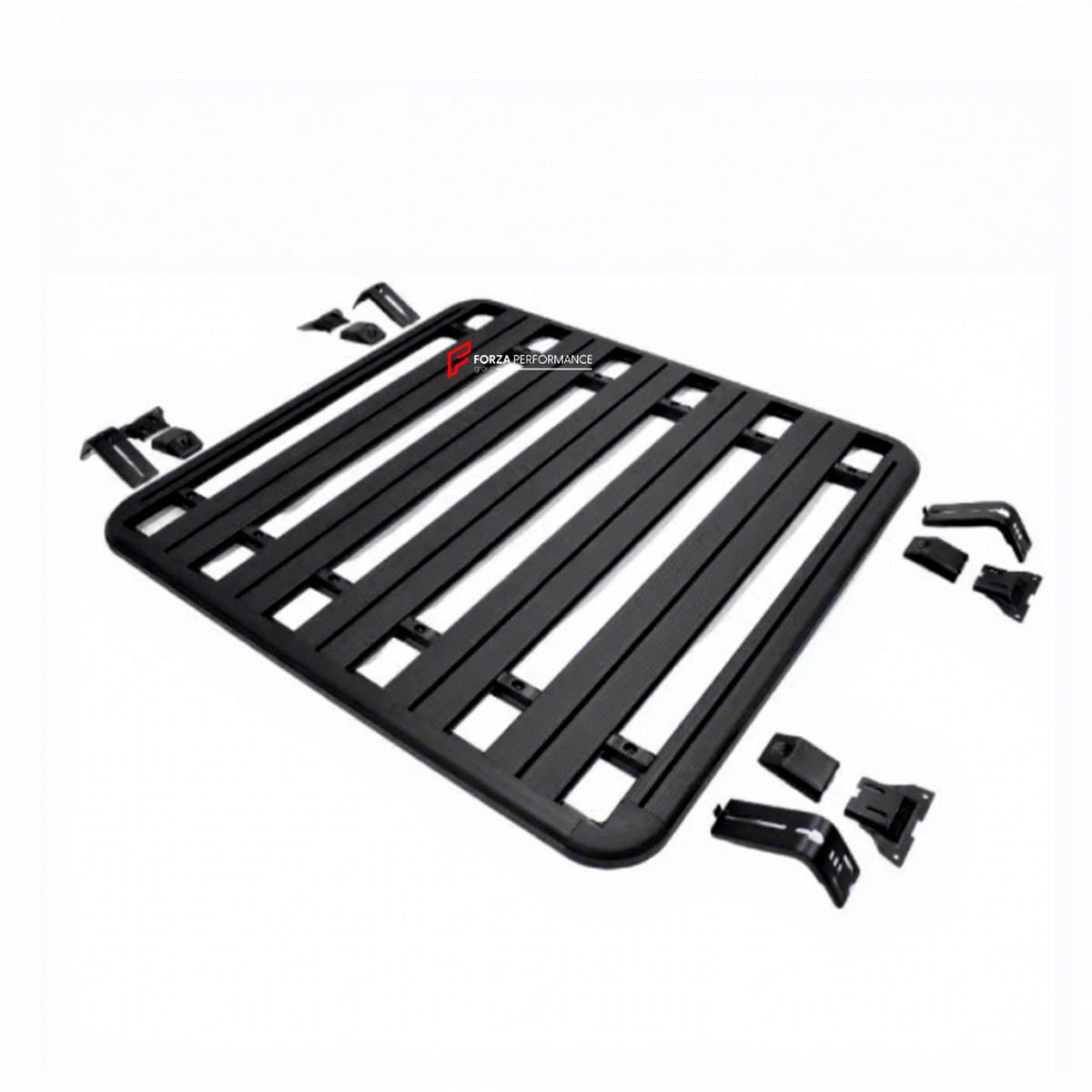 ALUMINIUM ROOF RACK for SUZUKI JIMNY 3 DOOR Forza Performance Custom fit
Set includes:

Roof Rack
Material: Aluminium

NOTE: Professional installation is required.