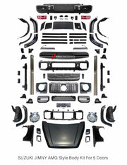 AMG G63 STYLE BODY KIT for SUZUKI JIMNY 2020+




Set includes:

Front Bumper
Front Grille
Hood/Bonnet
Headlights
Side Fenders
Side Steps
Spare Tire Cover
Rear Bumper
Rear Tail Lights

Material: Plastic

* Each part of this kit can be sent separately. Please contact us if you need a specific part.

Note: Professional installation is required.

Contact us for pricing.

Payment ►
Visa

Mastercard

PayPal with a credit card (add 4.4% at checkout)
Payoneer
Cryptocurrency
Shipment ►
By express DHL/UPS/TNT/FedEx
