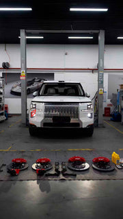 We manufacture premium quality carbon ceramic brakes discs rotors for ZEEKR 9X 2025+ in any size

Specification:

Authentic AP Racing CP9571 6 Pot Front Brake Calipers
Authentic AP Racing CP9581 4 pot Rear Brake Calipers

Electric Parking Brakes
Front disc: 410 mm, thickness 36 mm

Rear disc: 380 mm, thickness 28 mm
Material: Carbon Ceramic ( C / SiC) rings, Aluminium hat / bell

Includes: Carbon ceramic brake disсs / rotors, brake pads, brackets for calipers, hoses.

Fitment: Direct Bolt-On replace OE IRON