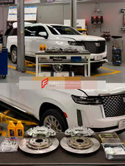 We manufacture premium quality carbon ceramic brakes discs rotors for CADILLAC ESCALADE V 2021 - 2024 in any size

Specification:

Authentic AP Racing CP9570 6 Pot Front Brake Calipers
Front disc: 410 mm, thickness 36 mm


Includes: brake disсs / rotors, brake pads, brackets for calipers, hoses.

BRAKE DISCS ROTORS CAN BE MADE FOR YOUR CAR IN ANY SIZE AND UPGRADED FROM IRON / STEEL DISCS TO CARBON CERAMIC

PLEASE INCLUDE YOUR CAR VIN, MODEL, YEAR AND WHEELS SIZE.

Note: Professional installation required. S