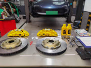 We manufacture premium quality carbon ceramic brakes discs rotors for TESLA MODEL 3 FACELIFT 2023+ in any size

Specification:

Authentic AP Racing CP8522 6 Pot Front Brake Calipers
Front disc: 390 mm, thickness 36 mm


Includes: brake disсs / rotors, brake pads, brackets for calipers, hoses.

BRAKE DISCS ROTORS CAN BE MADE FOR YOUR CAR IN ANY SIZE AND UPGRADED FROM IRON / STEEL DISCS TO CARBON CERAMIC

PLEASE INCLUDE YOUR CAR VIN, MODEL, YEAR AND WHEELS SIZE.

Note: Professional installation required. Some