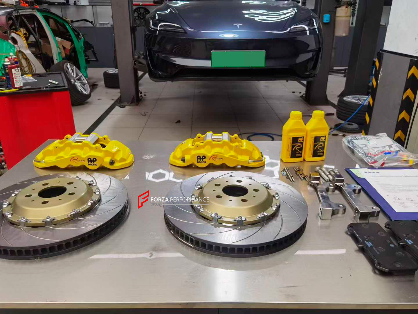 We manufacture premium quality carbon ceramic brakes discs rotors for TESLA MODEL 3 FACELIFT 2023+ in any size

Specification:

Authentic AP Racing CP8522 6 Pot Front Brake Calipers
Front disc: 390 mm, thickness 36 mm


Includes: brake disсs / rotors, brake pads, brackets for calipers, hoses.

BRAKE DISCS ROTORS CAN BE MADE FOR YOUR CAR IN ANY SIZE AND UPGRADED FROM IRON / STEEL DISCS TO CARBON CERAMIC

PLEASE INCLUDE YOUR CAR VIN, MODEL, YEAR AND WHEELS SIZE.

Note: Professional installation required. Some