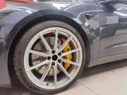 We manufacture premium quality carbon ceramic brakes discs rotors for TESLA MODEL 3 FACELIFT 2023+ in any size

Specification:

Authentic AP Racing CP8522 6 Pot Front Brake Calipers
Front disc: 390 mm, thickness 36 mm


Includes: brake disсs / rotors, brake pads, brackets for calipers, hoses.

BRAKE DISCS ROTORS CAN BE MADE FOR YOUR CAR IN ANY SIZE AND UPGRADED FROM IRON / STEEL DISCS TO CARBON CERAMIC

PLEASE INCLUDE YOUR CAR VIN, MODEL, YEAR AND WHEELS SIZE.

Note: Professional installation required. Some