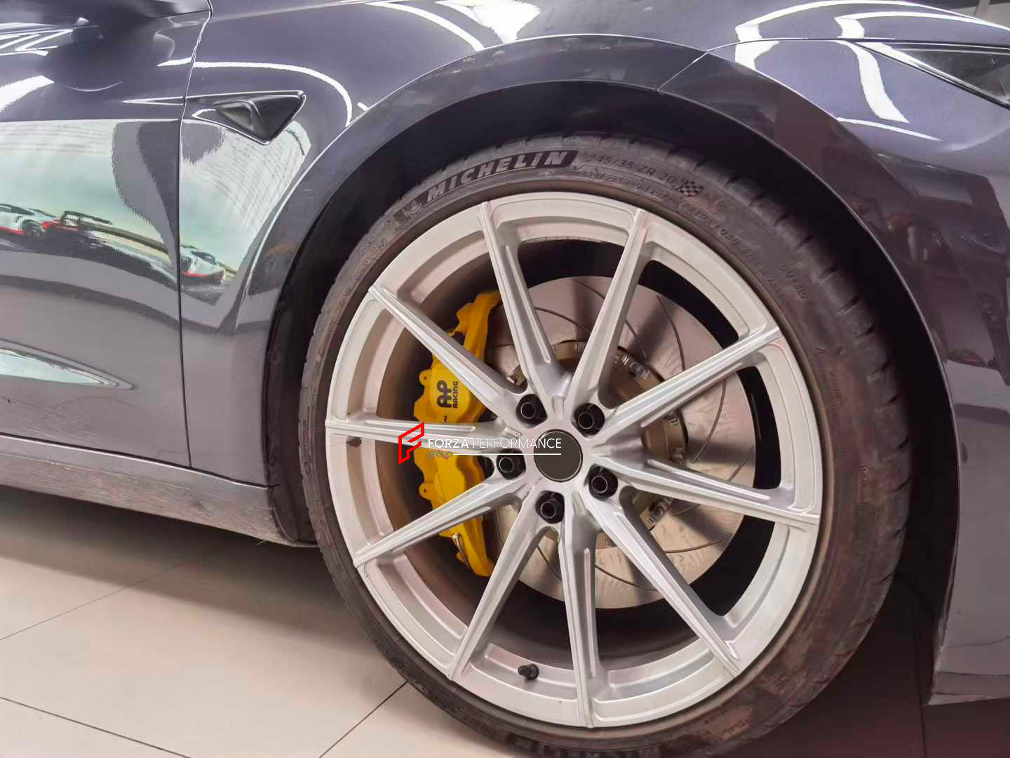 We manufacture premium quality carbon ceramic brakes discs rotors for TESLA MODEL 3 FACELIFT 2023+ in any size

Specification:

Authentic AP Racing CP8522 6 Pot Front Brake Calipers
Front disc: 390 mm, thickness 36 mm


Includes: brake disсs / rotors, brake pads, brackets for calipers, hoses.

BRAKE DISCS ROTORS CAN BE MADE FOR YOUR CAR IN ANY SIZE AND UPGRADED FROM IRON / STEEL DISCS TO CARBON CERAMIC

PLEASE INCLUDE YOUR CAR VIN, MODEL, YEAR AND WHEELS SIZE.

Note: Professional installation required. Some