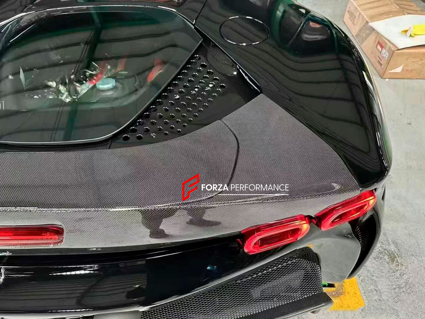 ASSETTO FIORANO DRY CARBON TRUNK SPOILER FOR FERRARI SF90 STRADALE  Set includes:  Trunk Spoiler