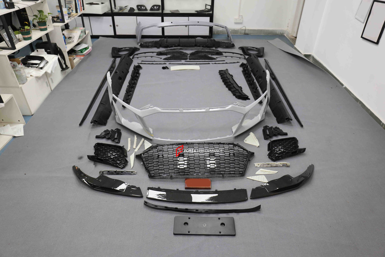 CONVERSION DRY CARBON BODY KIT for AUDI R8 4S 2015-2018 UPGRADE to AUDI R8 4S 2020+
Set includes:
Front Bumper Assembly
Front Grille
Front Lip
Side Skirts
Rear Bumper Assembly
Rear Diffuser
Rear Spoiler
Material: Plastic + Dry Carbon
NOTE: Professional installation is required. Dry carbon parts will fit to Original R8 2020+
Contact us for pricing
Payment ►
Visa
Mastercard
PayPal with a credit card (add 4.4% at checkout)
Payoneer
Cryptocurrency
Shipment ►
By express DHL/UPS/TNT/FedEx
To the local in