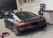 CONVERSION DRY CARBON BODY KIT for AUDI R8 4S 2015-2018 UPGRADE to AUDI R8 4S 2020+

Set includes:

Front Bumper Assembly

Front Grille
Front Lip
Side Skirts
Rear Bumper Assembly
Rear Diffuser
Rear Spoiler

Material: Plastic + Dry Carbon

NOTE: Professional installation is required. Dry carbon parts will fit to Original R8 2020+

Contact us for pricing

Payment ►
Visa

Mastercard

PayPal with a credit card (add 4.4% at checkout)
Payoneer
Cryptocurrency
Shipment ►
By express DHL/UPS/TNT/FedEx
To the local in