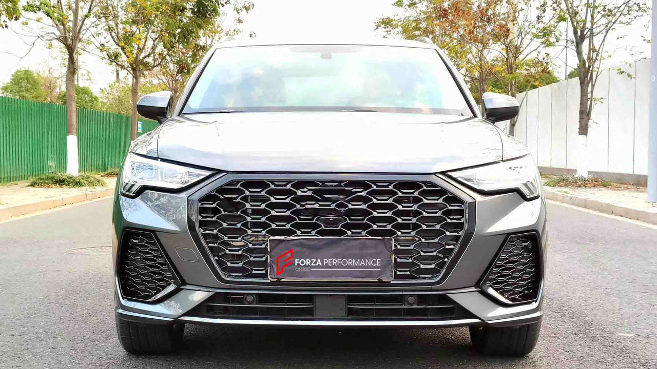 RSQ3 STYLE FRONT GRILLE for AUDI Q3 2019 - 2022
Set include: 
Front Grille
Material: ABS
NOTE: Professional installation is required 