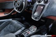 AUTHENTIC DARWINPRO DRY CARBON INTERIORS for MCLAREN 540C 570S 570GT 600LT 2015 - 2021
Set includes:

One set of Interiors (6pcs)
Material: Carbon

NOTE: Professional installation is required