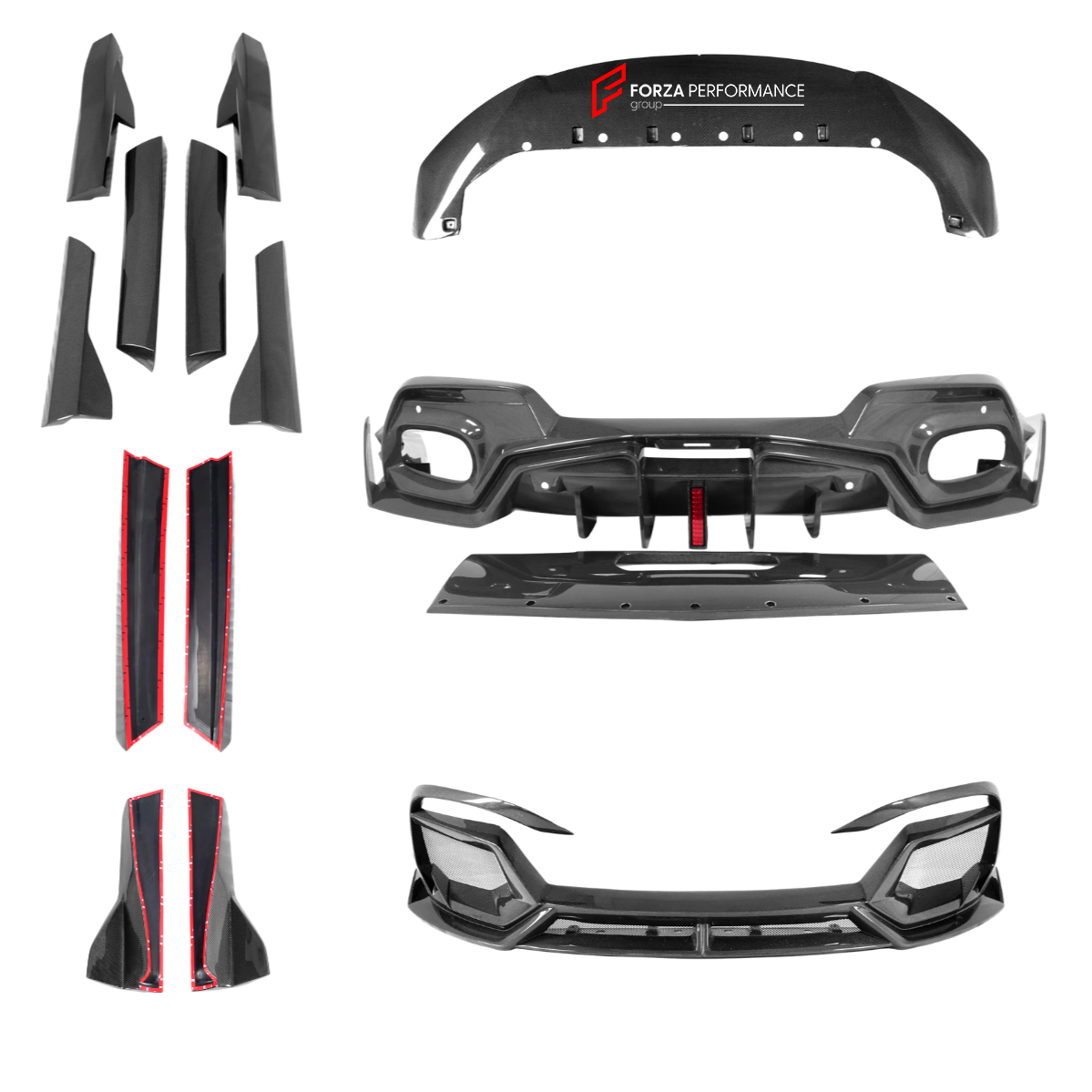AUTHENTIC DARWINPRO CARBON BODY KIT for FERRARI PUROSANGUE F175 iMP Design Soft

Set includes:

Front Lips
Side Skirts
Rear Diffuser
Material: Carbon

NOTE: Professional installation is required.