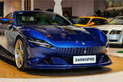 AUTHENTIC DARWINPRO CARBON BODY KIT for FERRARI ROMA 2020+ Forza Performance Custom fit BKSS Style
Set includes:

Front Lip Splitter
Hood Bonnet
Side Skirts
Rear Diffuser
Rear Wing Spoiler or Rear Spoiler (your choice)
Material: Carbon (Can be made in Forged Carbon or Dry Carbon)

NOTE: Professional installation is required.