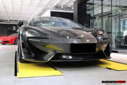 AUTHENTIC DARWINPRO CARBON FRONT BUMPER COVER for MCLAREN 540C 570S 570GT 600LT 2015 - 2021
Set includes:

Front Bumper Cover
Material: Carbon (Can be made in Forged Carbon)

NOTE: Professional installation is required