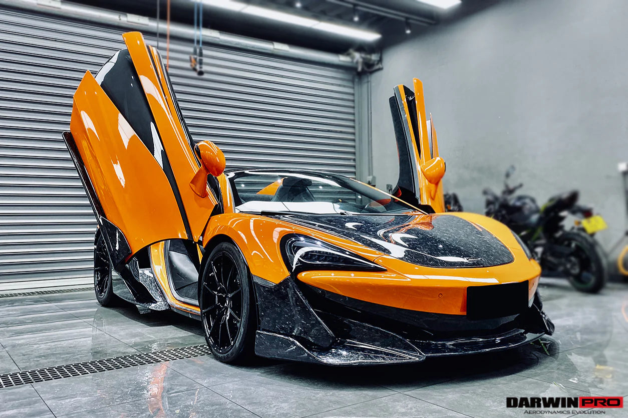 AUTHENTIC DARWINPRO CARBON FRONT BUMPER SPLITTER for MCLAREN 600LT 2018 - 2021
Set includes:

Front Bumper Splitter
Material: Carbon

NOTE: Professional installation is required