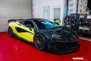 AUTHENTIC DARWINPRO CARBON FRONT LIP for MCLAREN 600LT 570S 2015 - 2021
Set includes:

Front Lip
Material: Carbon

NOTE: Professional installation is required