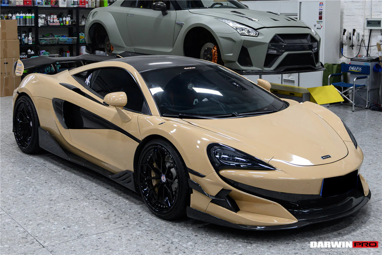 AUTHENTIC DARWINPRO CARBON FRONT LIP for MCLAREN 600LT 570S 2015 - 2021
Set includes:

Front Lip
Material: Carbon

NOTE: Professional installation is required